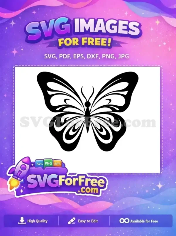Free Swirl Pattern Wings Free Butterfly Graphic New Silhouette Free SVG
