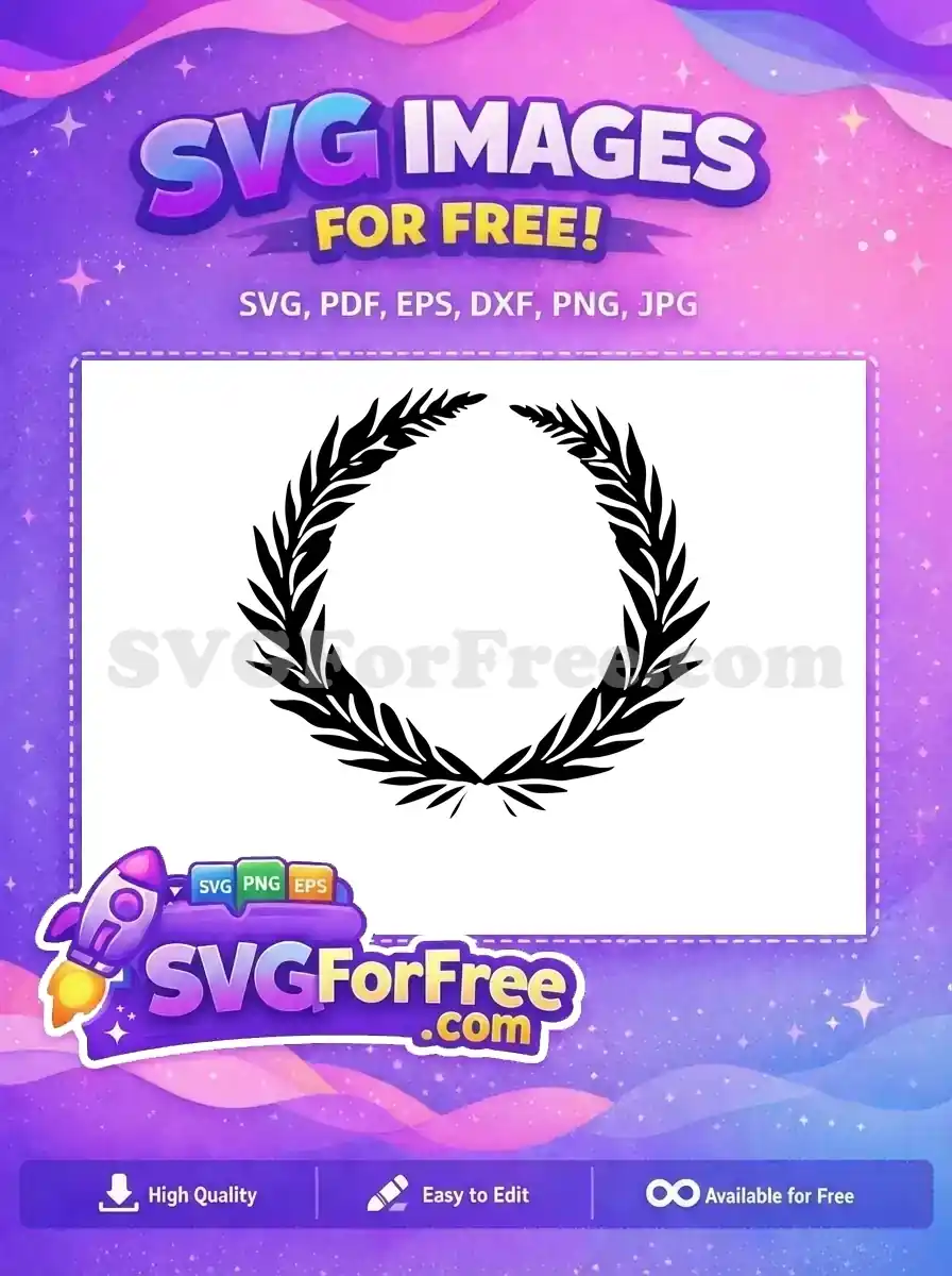 Free Laurel Wreath Silhouette Free Winner Victory Symbol New Free SVG