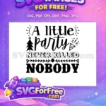 Free Party Tree Free Confetti Stars New Year Free SVG - Instant Download