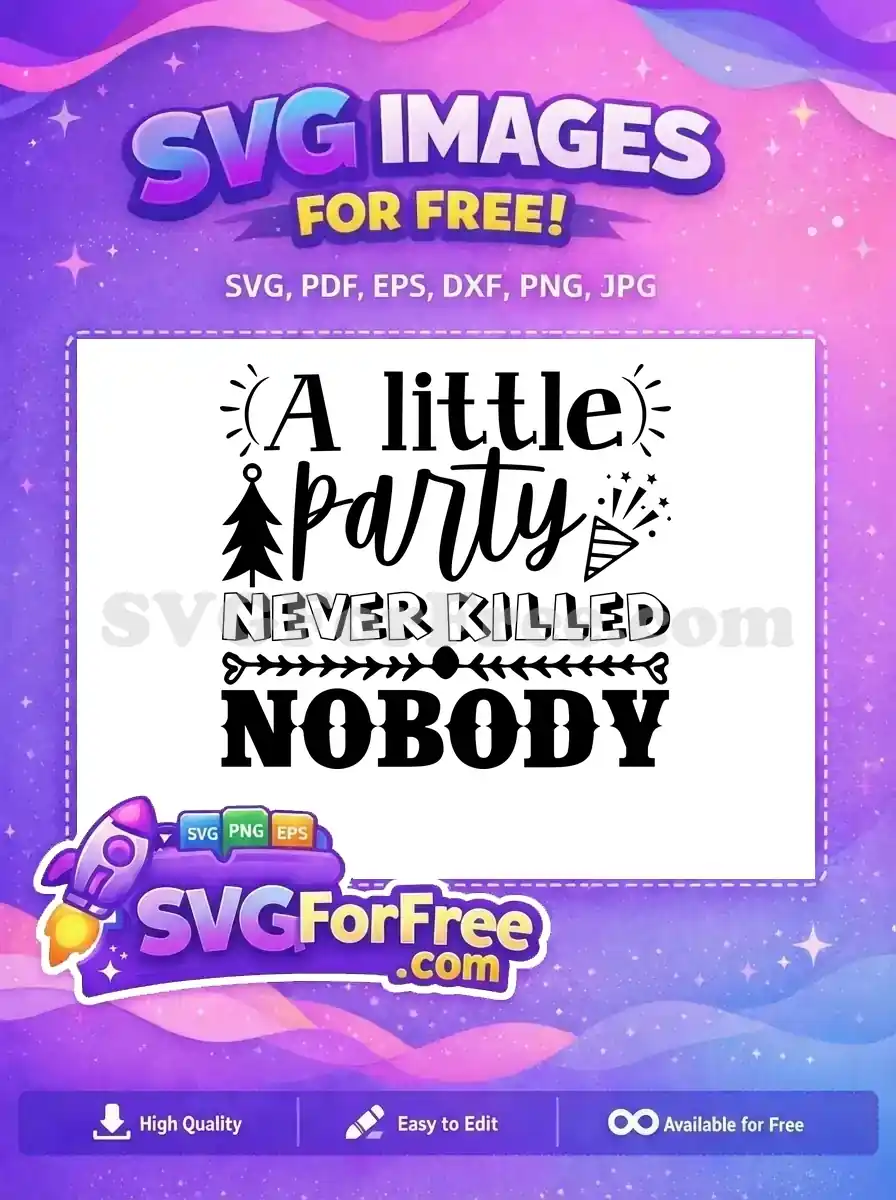 Free Party Tree Free Confetti Stars New Year Free SVG