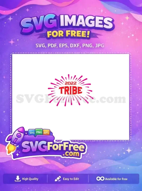 Free Pink Rays Free 2022 Tribe New Year Free SVG
