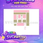 Free Pink Crown Free Newborn Stats Gold Wand Free SVG - Instant Download