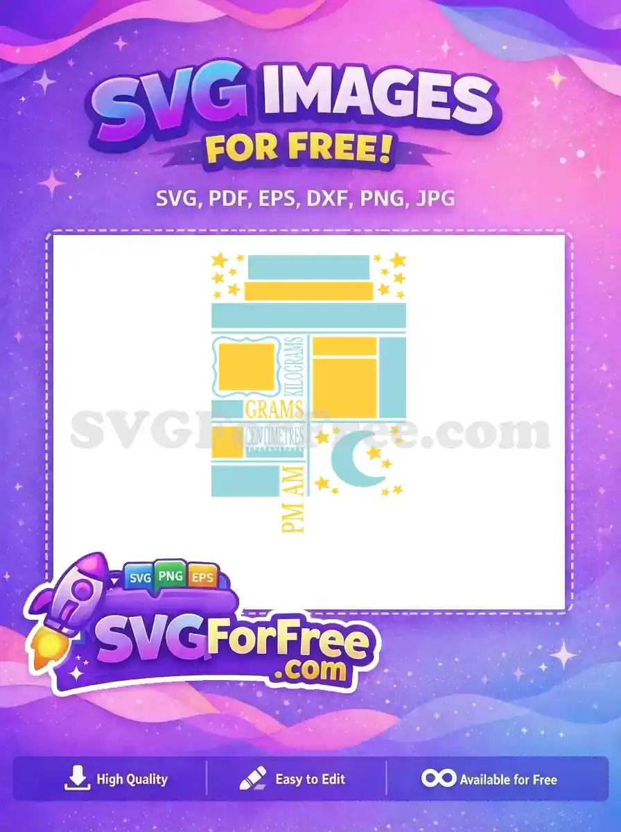 Free Baby Stats Free Moon Stars Newborn Free SVG