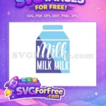 Free Milk Carton Free Baby Newborn Food Free SVG - Instant Download