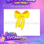 Free Yellow Orange Ribbon Free Newborn SVG Bow Free SVG - Instant Download