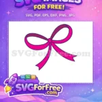 Free Fuchsia Purple Bow Free Ribbon Newborn Free SVG - Instant Download