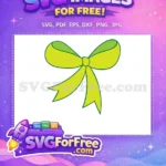 Free Chartreuse Bow Free Ribbon Newborn Free SVG - Instant Download