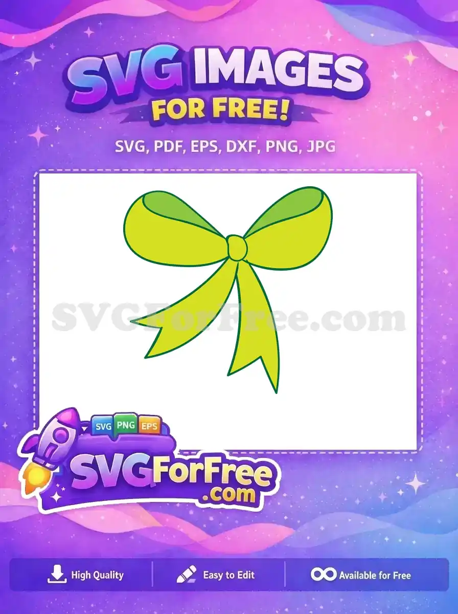 Free Chartreuse Bow Free Ribbon Newborn Free SVG