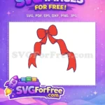 Free Red Ribbon Bow Free Newborn Design Free SVG - Instant Download