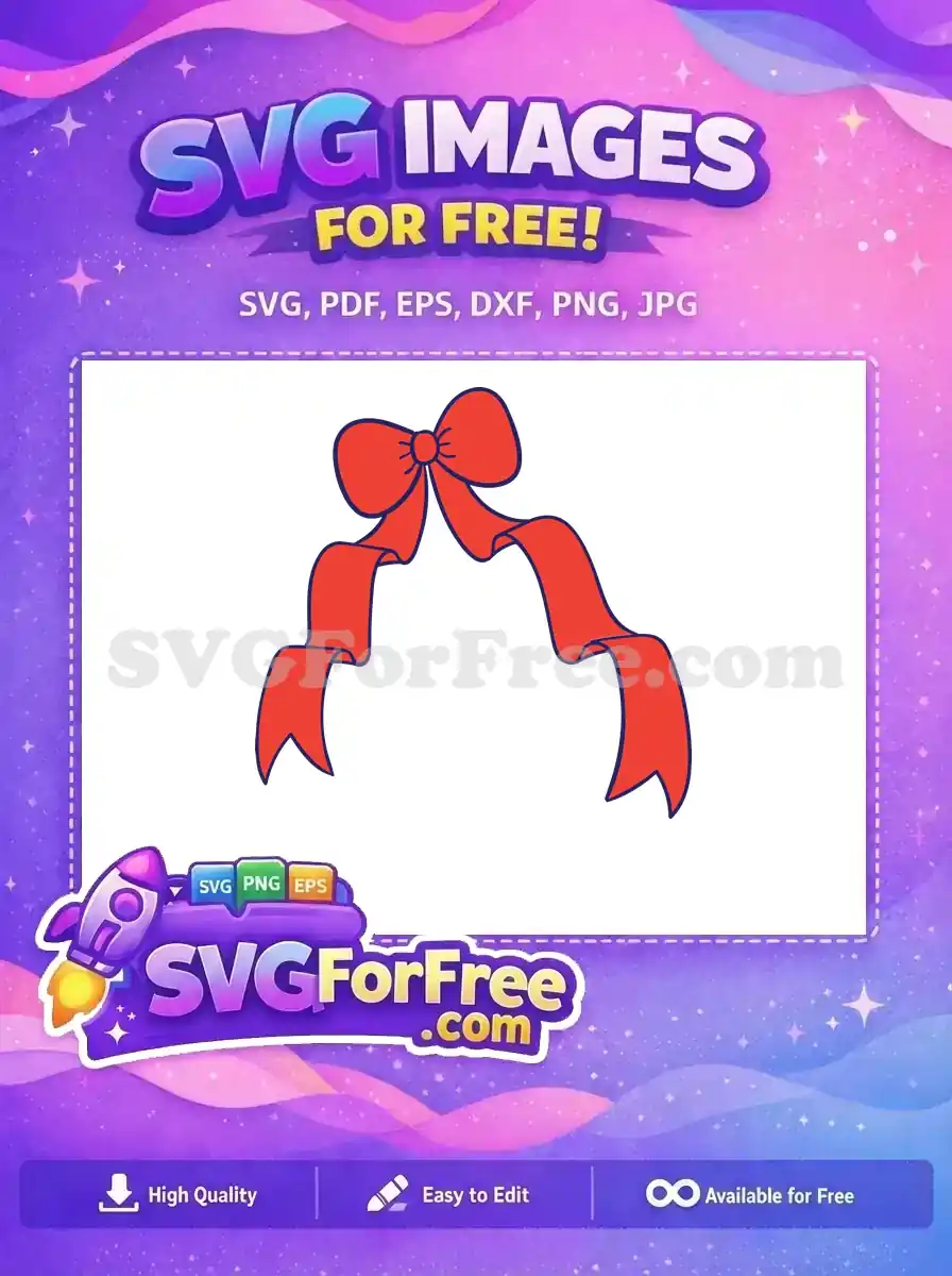 Free Red Ribbon Bow Free Newborn Design Free SVG