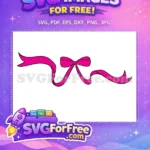Free Pink Ribbon Bow Free Newborn Decoration Free SVG - Instant Download