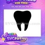 Free Black Molar Free Dental First Tooth Free SVG - Instant Download