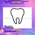 Free Molar Outline Free Dental NewBorn Free SVG - Instant Download