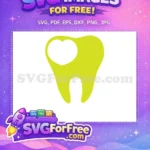 Free Smiling Tooth Free Heart Detail Dental Free SVG - Instant Download