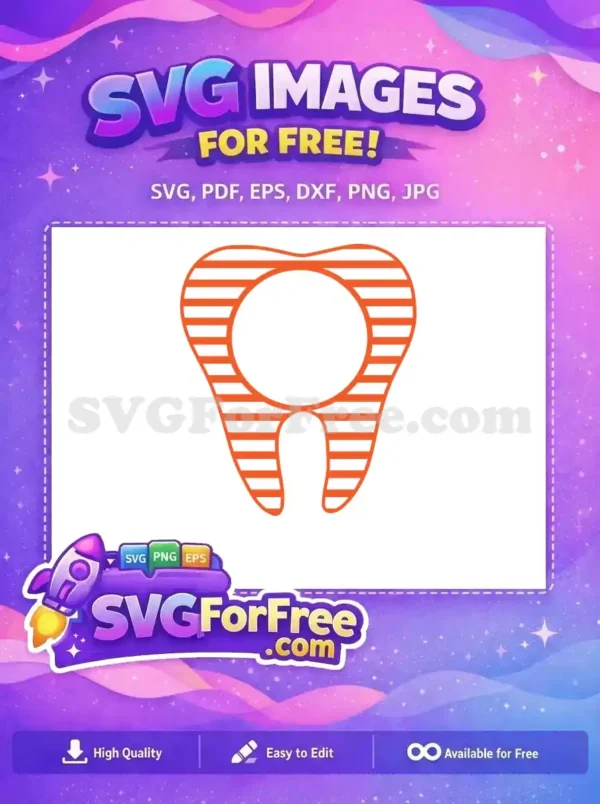 Free Orange Striped Tooth Free Dental Newborn Free SVG Free Orange Striped Tooth Free Dental Newborn Free SVG