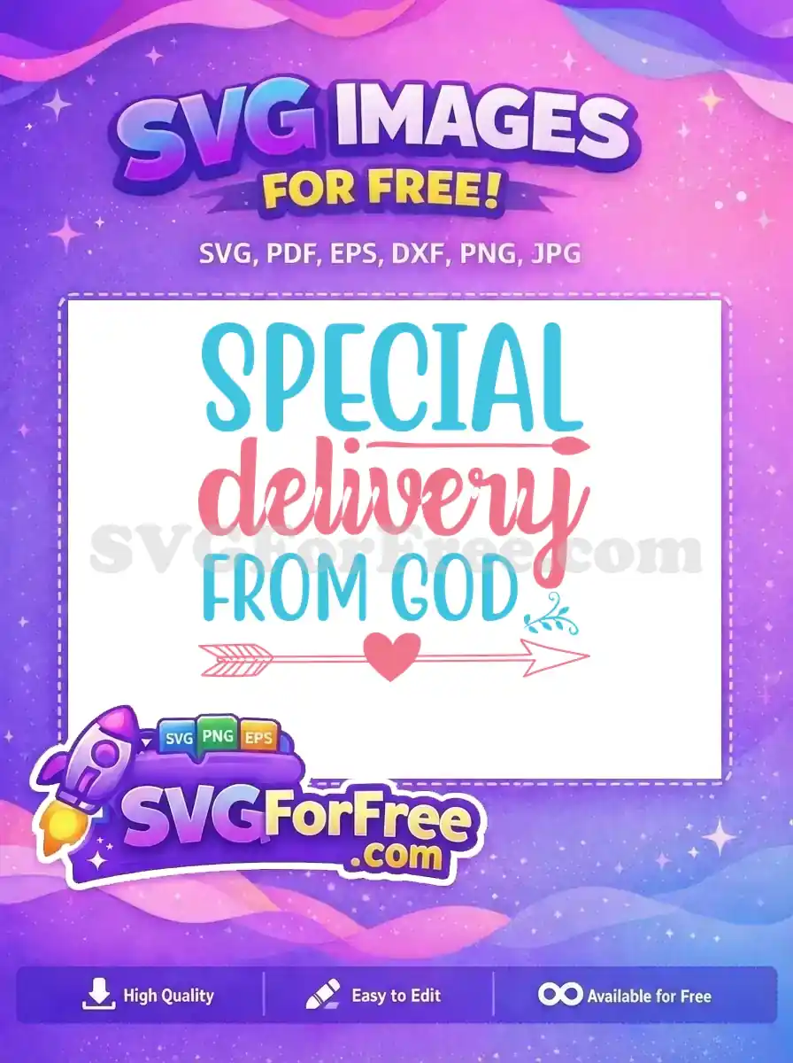Free Special Delivery Free Pink Heart Newborn Free SVG