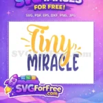 Free Golden Script Free Blue Bold Tiny Miracle Free SVG - Instant Download