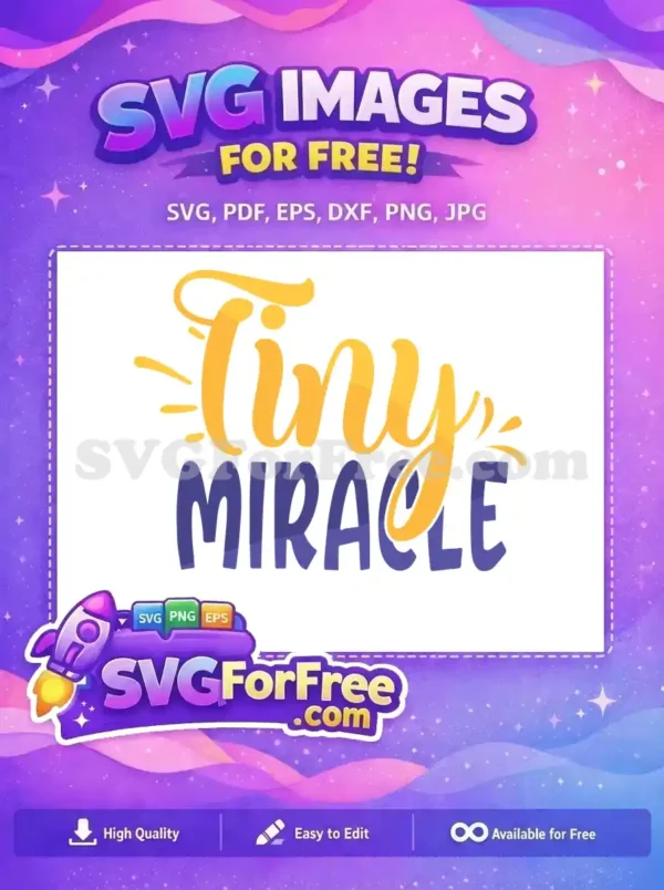 Free Golden Script Free Blue Bold Tiny Miracle Free SVG