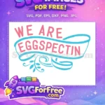 Free We Are Eggspectin Free Pink Blue Newborn Free SVG - Instant Download