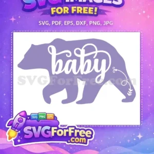 Free Baby Bear Free Lavender Silhouette Newborn Free SVG Free Baby Bear Free Lavender Silhouette Newborn Free SVG