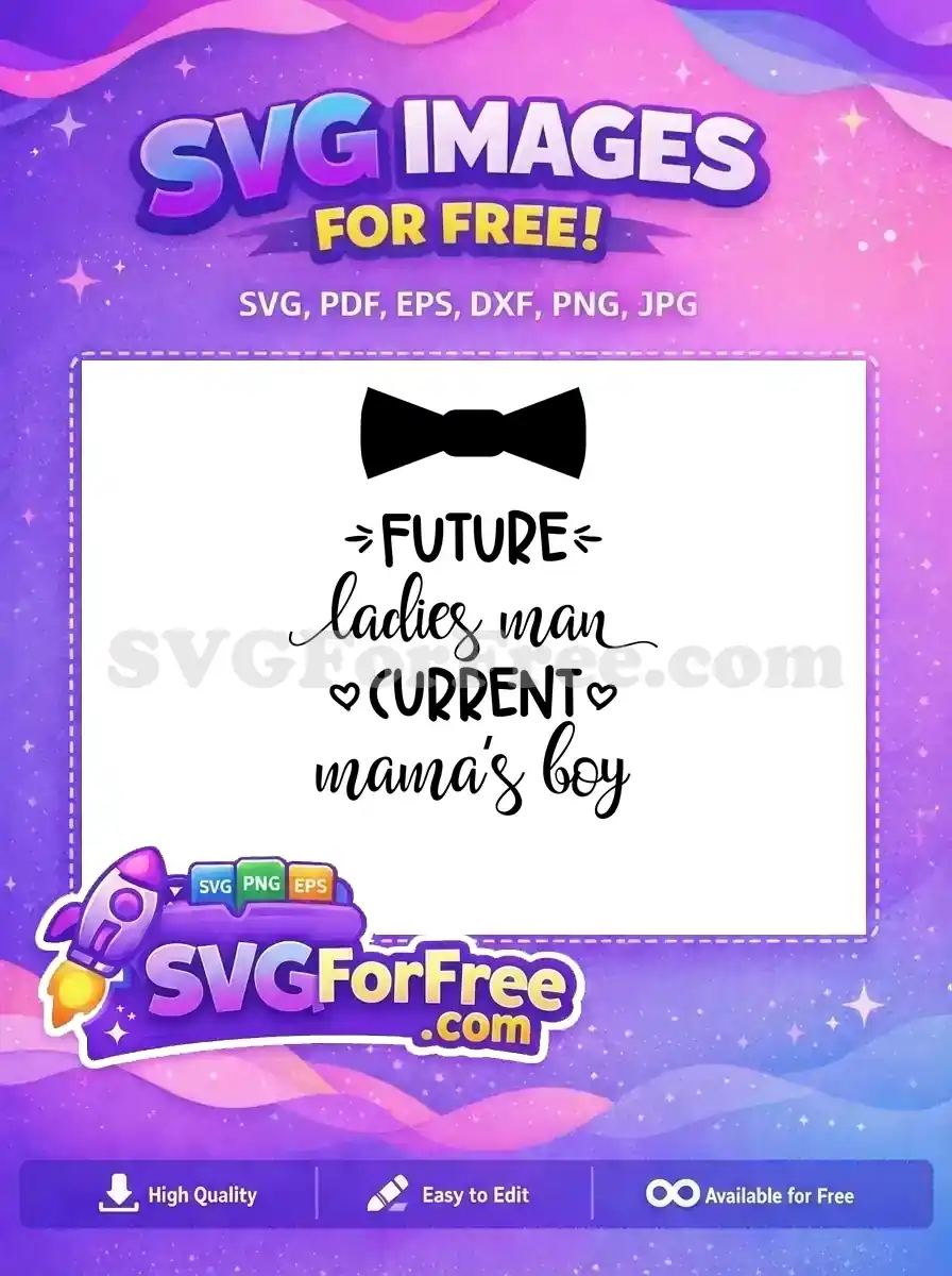 Free Bow Tie Free Future Ladies Man Newborn Free SVG