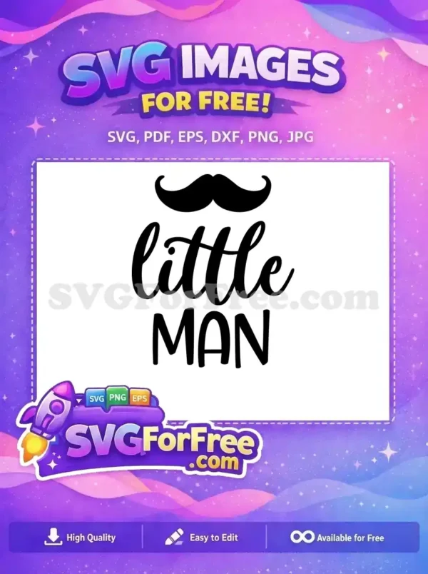 Free Mustache Graphic Free Little Man Newborn Free SVG
