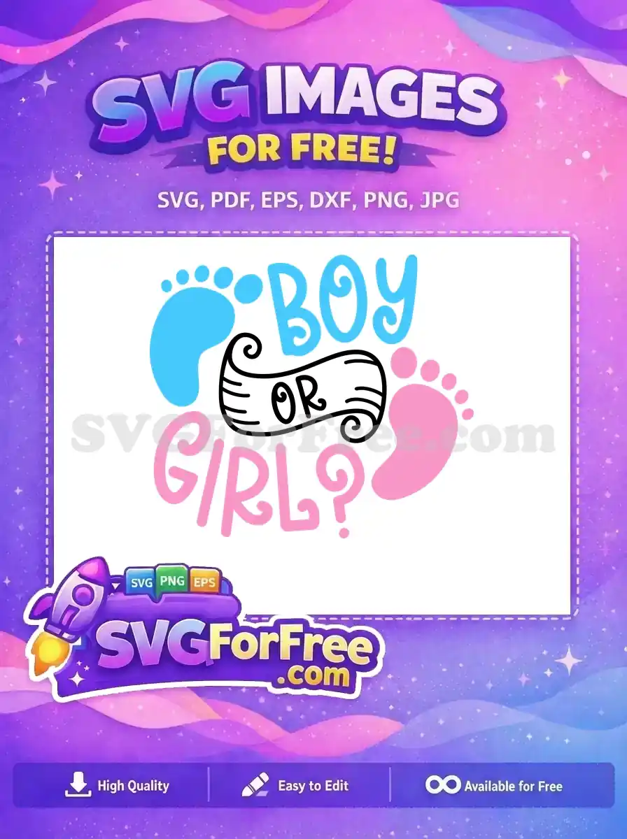 Free Blue Footprints Free Pink Girl Boy Newborn Free SVG