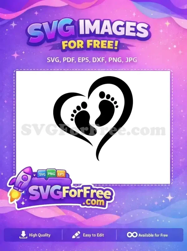 Free Baby Feet Free Newborn SVG Template Free SVG