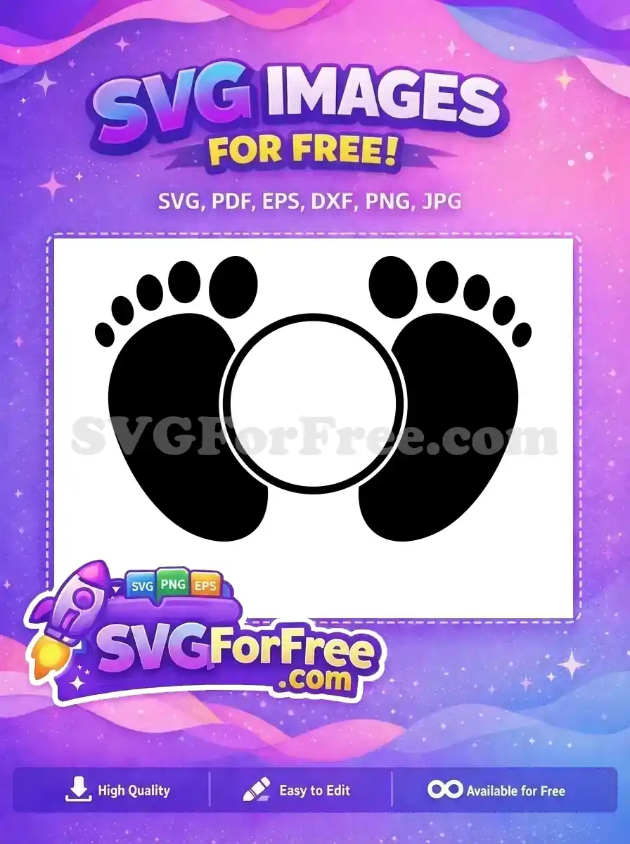 Free Baby Silhouette Free Newborn Footprint Category 1 Free SVG 2