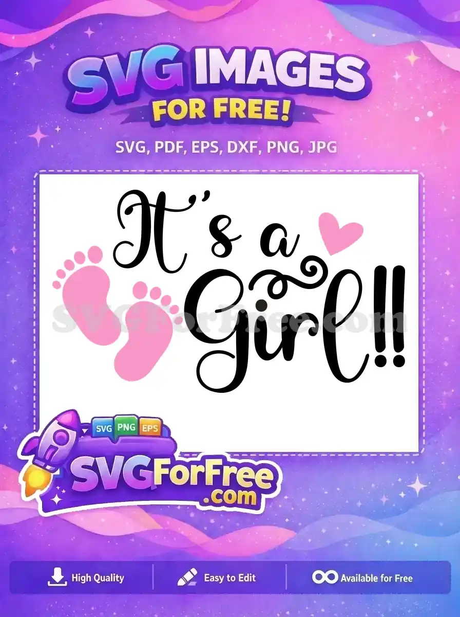 Free Pink Footprints Free Heart Newborn Baby Free SVG