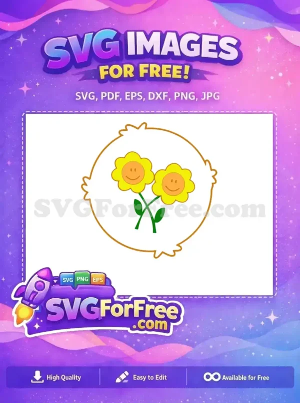 Free Yellow Sunflowers Free Smiling Faces CareBears Free SVG