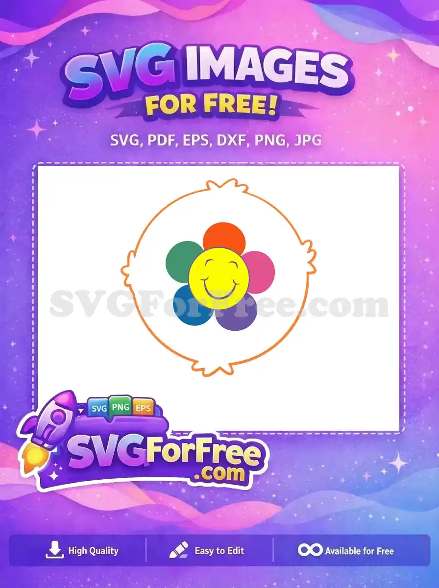 Free Yellow Smile Free Colorful Flower Care Bears Free SVG