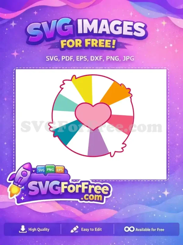 Free Colorful Slices Free Pink Heart Newborn Free SVG