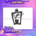 Free Skull Detail Free Spiderweb Frame Nightmare Before Christmas Free SVG - Instant Download