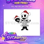 Free Santa Hat Jack Free Pumpkin Red Nightmare Before Christmas Free SVG - Instant Download