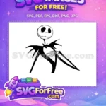 Free Smiling Jack Skellington Free Bat Suit Nightmare Before Christmas Free SVG - Instant Download