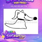 Free Zero Dog Free Simple Collar Nightmare Before Christmas Free SVG - Instant Download