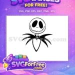 Free Smiling Jack Skellington Free Bat Bow Tie Nightmare Free SVG 2 - Instant Download