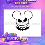 Free Mickey Jack Skellington Free Bat Tie Nightmare Before Free SVG - Instant Download