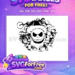 Free Jack Skellington Santa Free Christmas Wreath Nightmare Christmas Free SVG - Instant Download