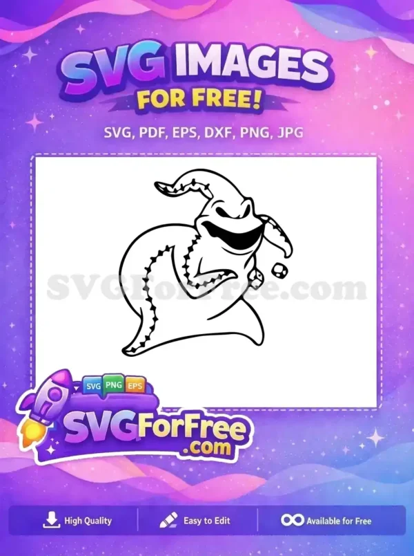 Free Oogie Boogie Smiling Free Dice Nightmare Before Christmas Free SVG