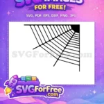 Free Black Spider Web Free Spooky Corner Design Nightmare Before Christmas Free SVG - Instant Download