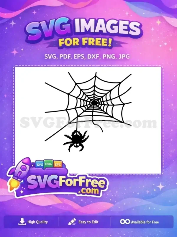 Free Hanging Spiderweb Free Cute Spider Nightmare Before Christmas Free SVG