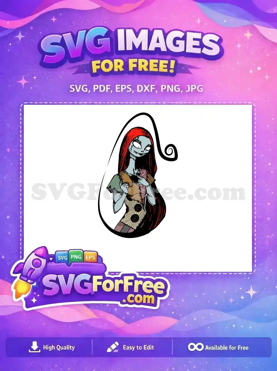 Free Red Hair Free Patchwork Dress Nightmare Before Christmas Free SVG