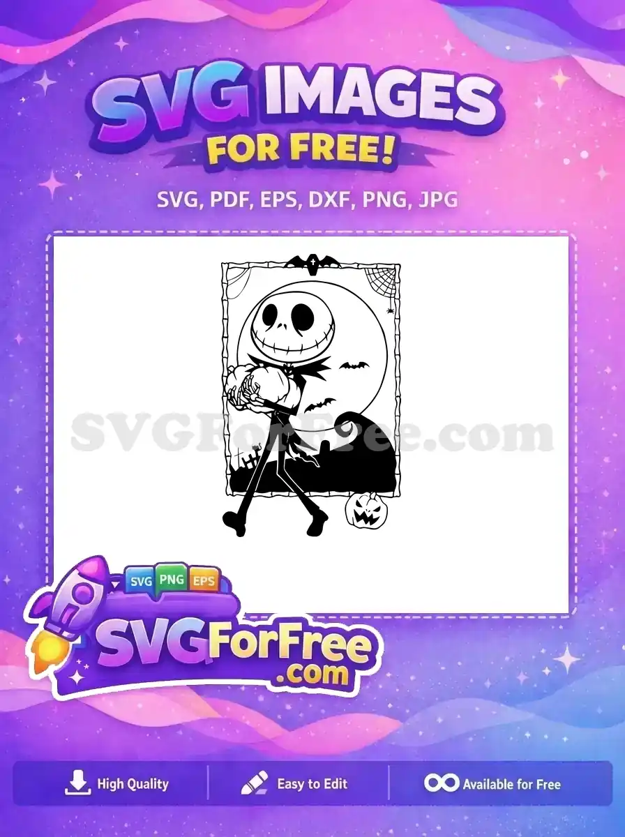Free Jack Skellington Face Free Nightmare Before Christmas Free SVG 2