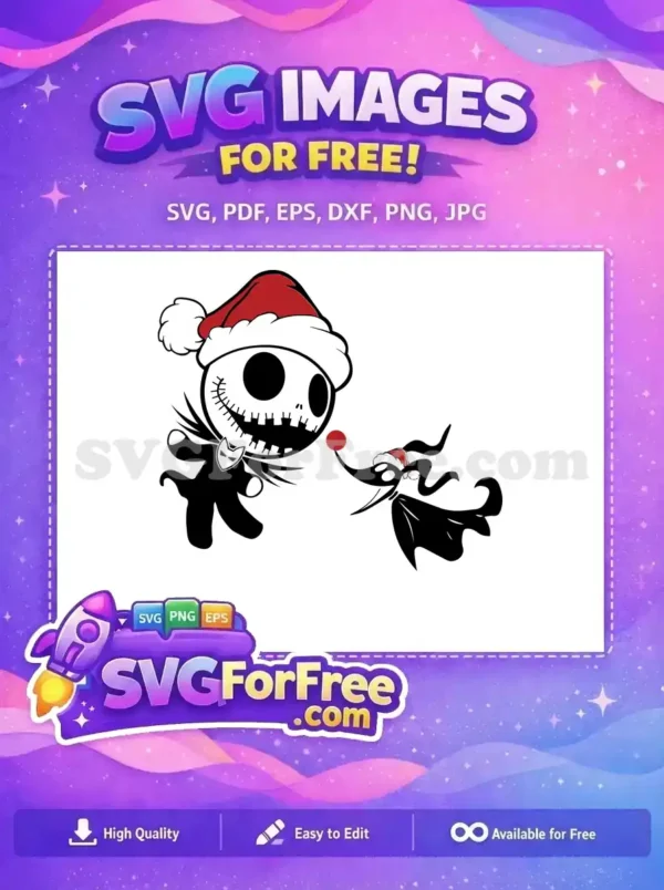 Free Santa Hat Jack Free Zero Red Nose Nightmare Free SVG 2