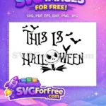 Free Jack Skellington Free Bats Silhouettes Nightmare Before Christmas Free SVG - Instant Download