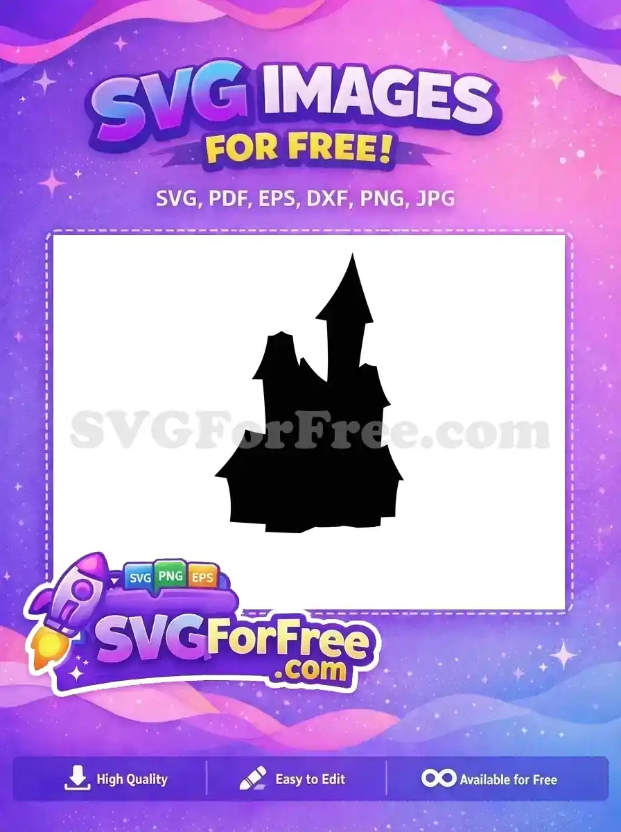 Free Spooky Black Haunted House Free Nightmare Before Christmas Free SVG