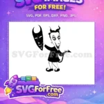Free Jack Skellington Smile Free Black and White Nightmare Free SVG - Instant Download
