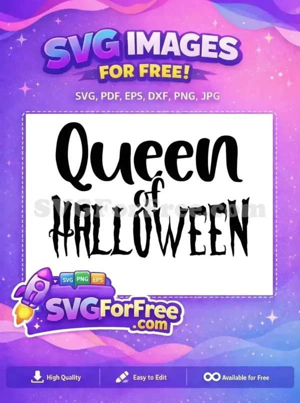Free Queen Halloween Free Nightmare Before Christmas Free SVG
